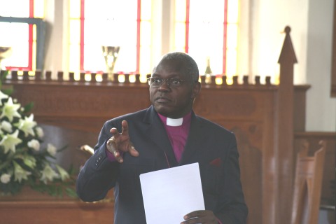 The Archbishop addressing clergy and readers