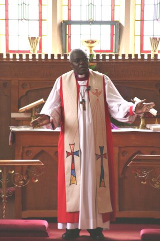 Dr Sentamu preaches at the Holy Communion service