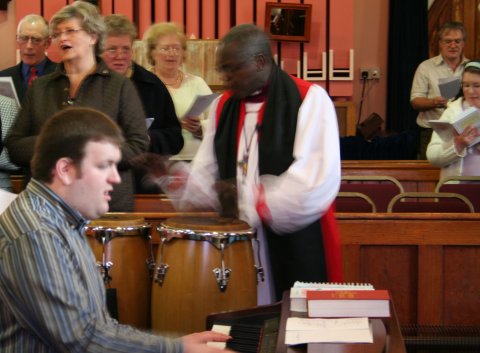 Dr Sentamu also joined the music group!