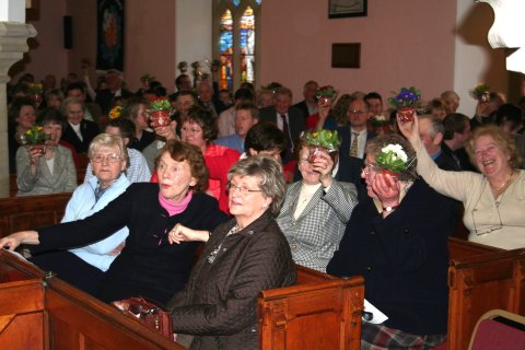 Parishioners delighted with their Mothers' Day gifts