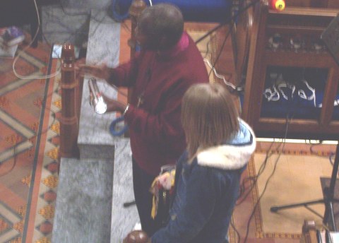 The Archbishop of York with torch